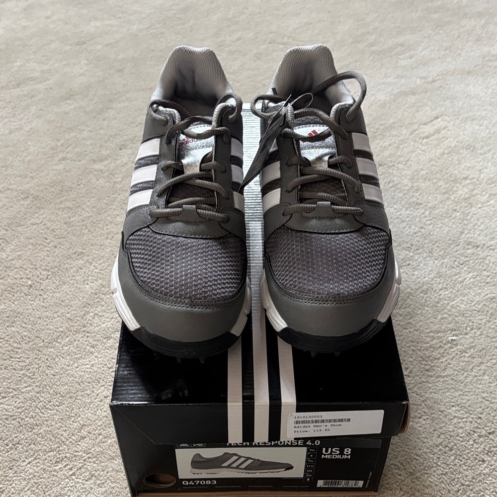 Adidas Tech Response 4.0 Gray and White Men's Shoes